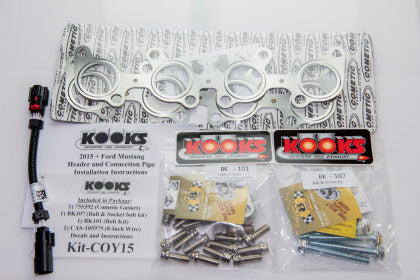 Kooks 2015-2023 Mustang 5.0L 1 7/8in x 3in SS Headers w/ Green Catted OEM Connection Pipe 1151H431