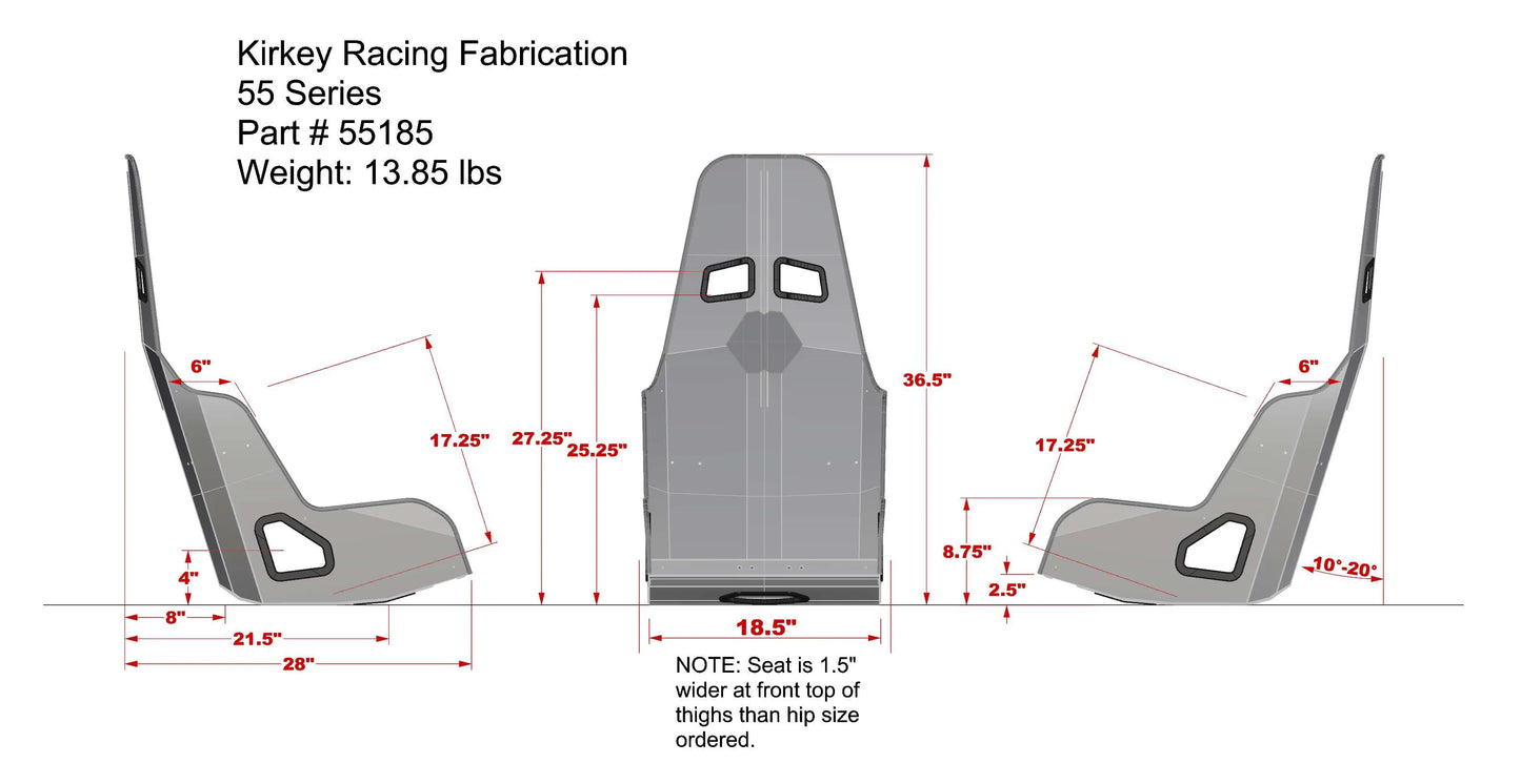 Kirkey 55 Series Aluminum Pro Street Drag Seats