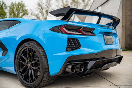 Corsa 2020-2023 Chevrolet Corvette C8 RWD 3" Valved Cat-Back w/ 4.5in Carbon Fiber Black PVD 21100CFBLK