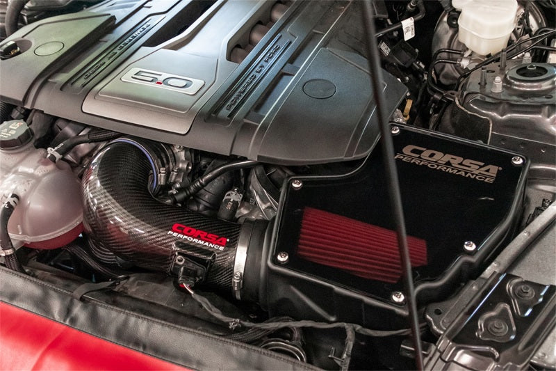 CORSA 2018–2022 FORD MUSTANG GT 5.0L Carbon Fiber Closed Box Air Intake 44007D