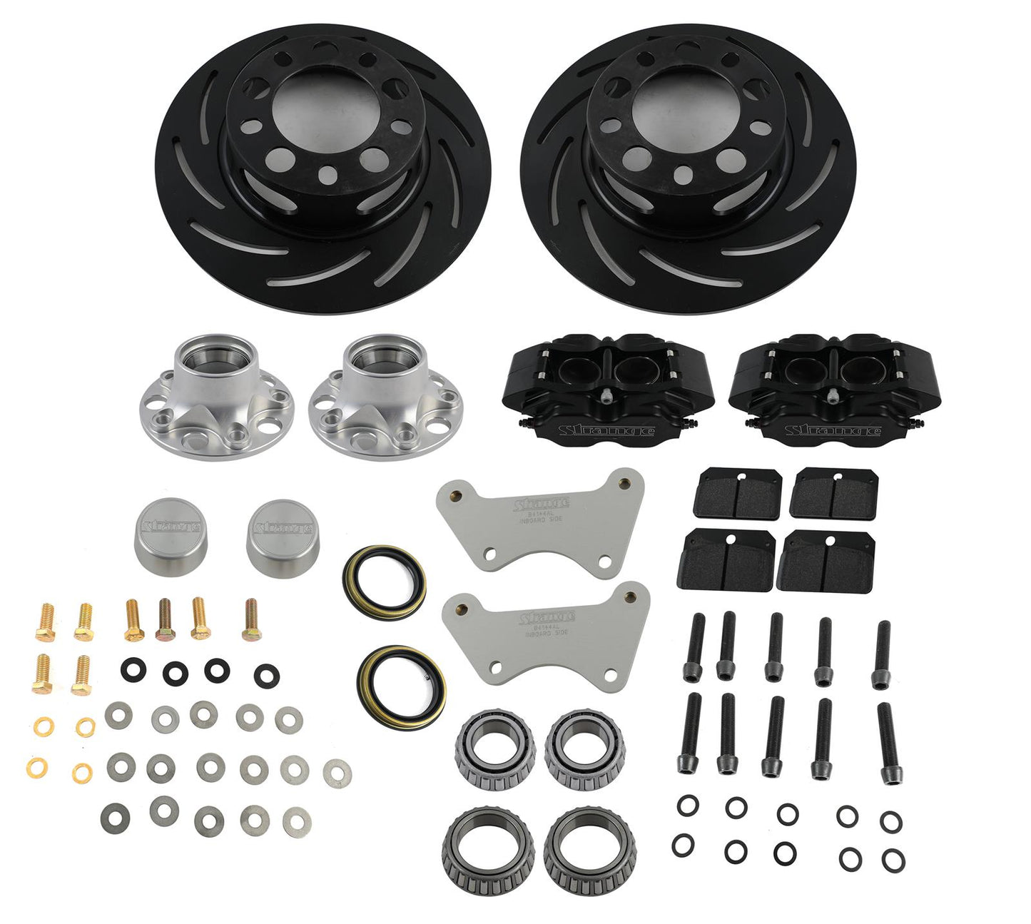 Strange 1987-1993 Pro Race Steel Front Brake Kits 5 lug B4145WC