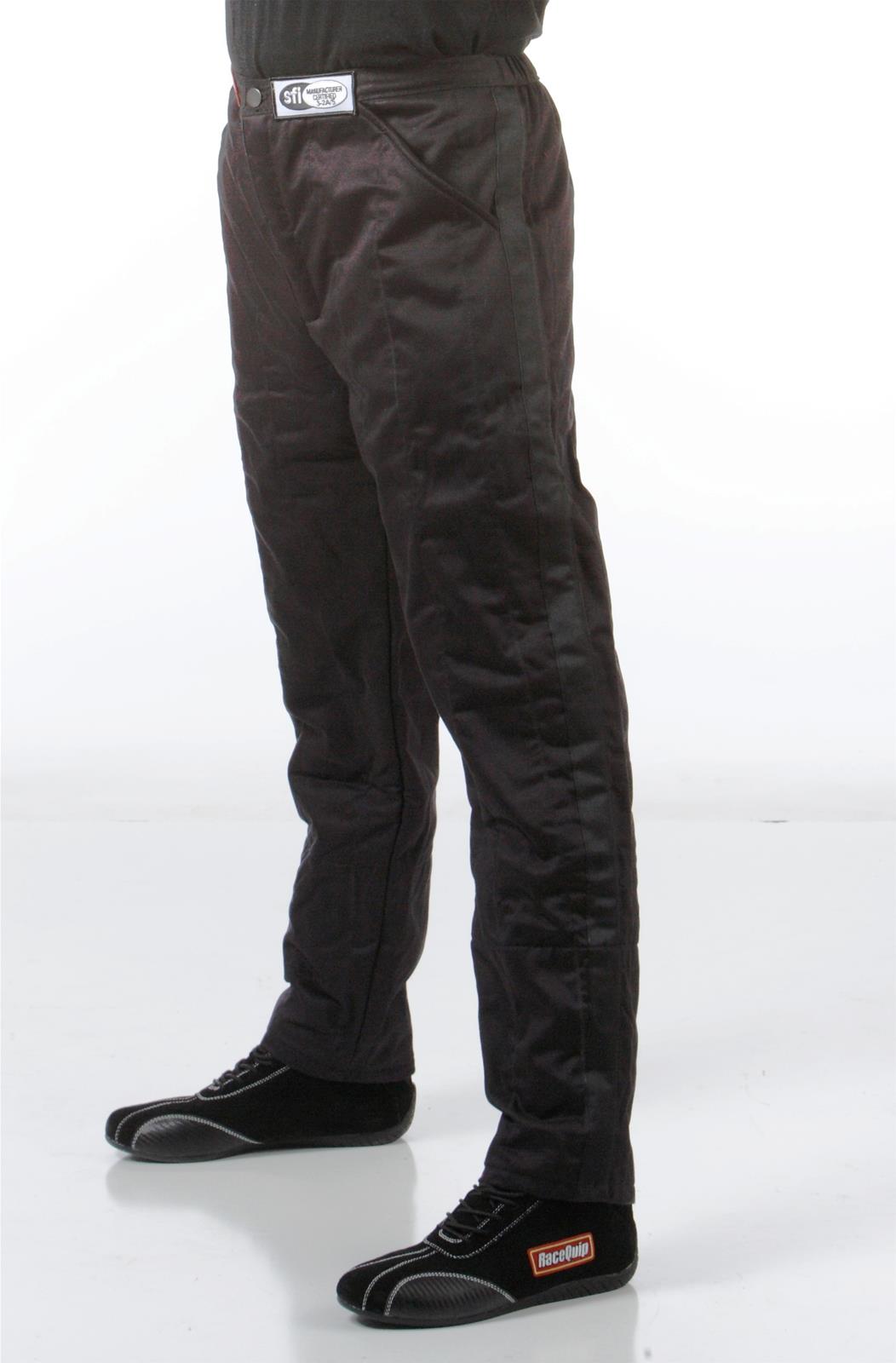 RaceQuip 120 Series Pyrovatex Multiple Layers, SFI 3.2A/5 Pants, Black