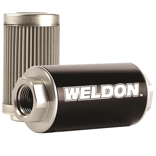 Weldon Stainless Steel Mesh 100 micron Inline Fuel Filter 10an - WEQ10100SSN