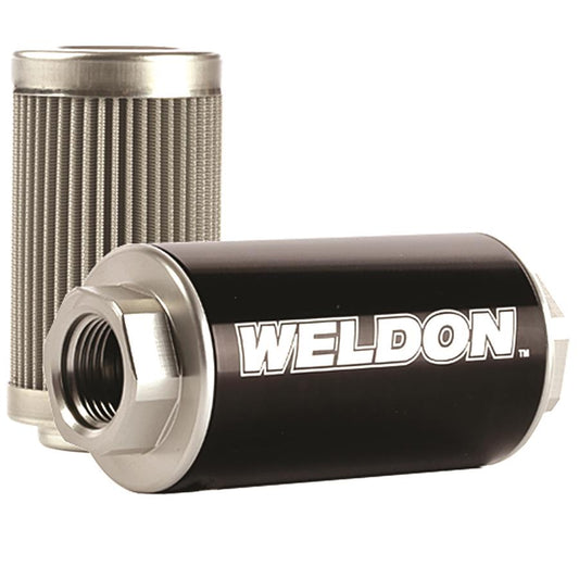 Weldon Stainless Steel Mesh 10 micron Inline Fuel Filter 10an - WEQ1010SSN